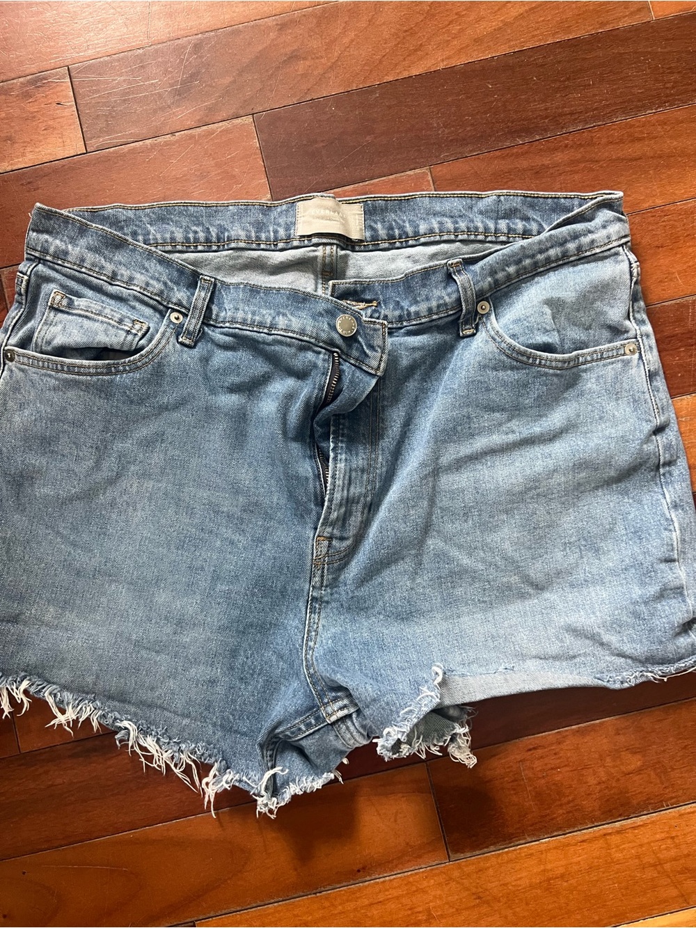 Everlane Light Blue Denim Cutoff Shorts Size 34 Regular 0092